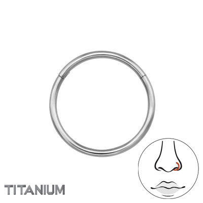 Hoop 12mm Titanium Nose Jewelry