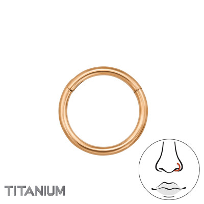 8mm (18G) Hinged Segment Clicker Titanium Nose Ring