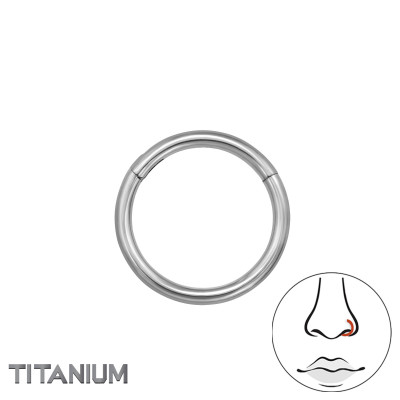 8mm (18G) Hinged Segment Clicker Titanium Nose Ring