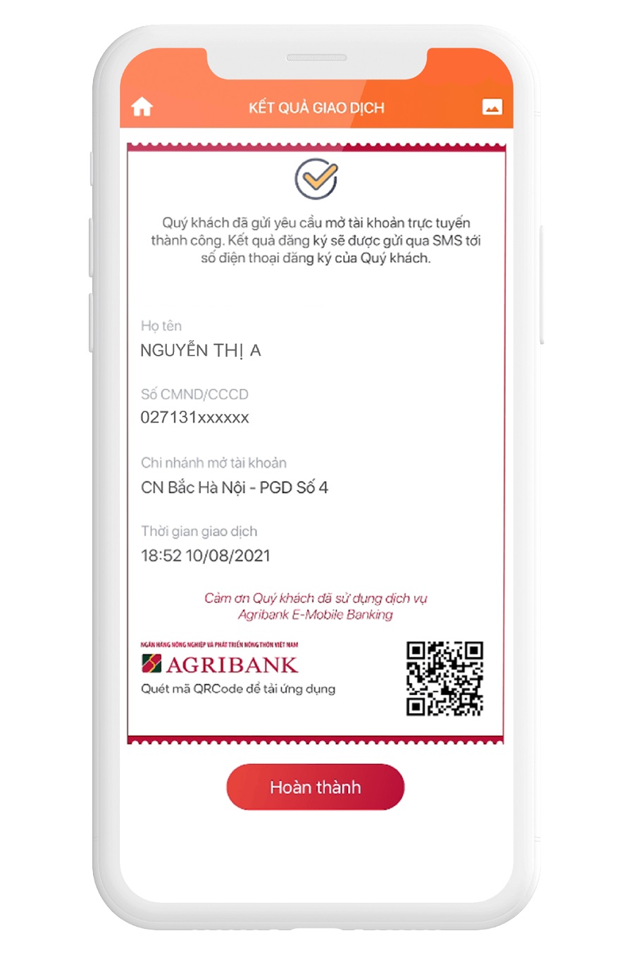 mở tài khoản agribank