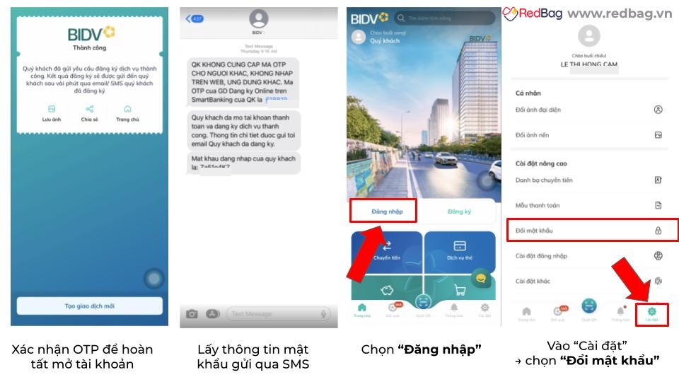 cách mở tài khoản bidv smartbanking