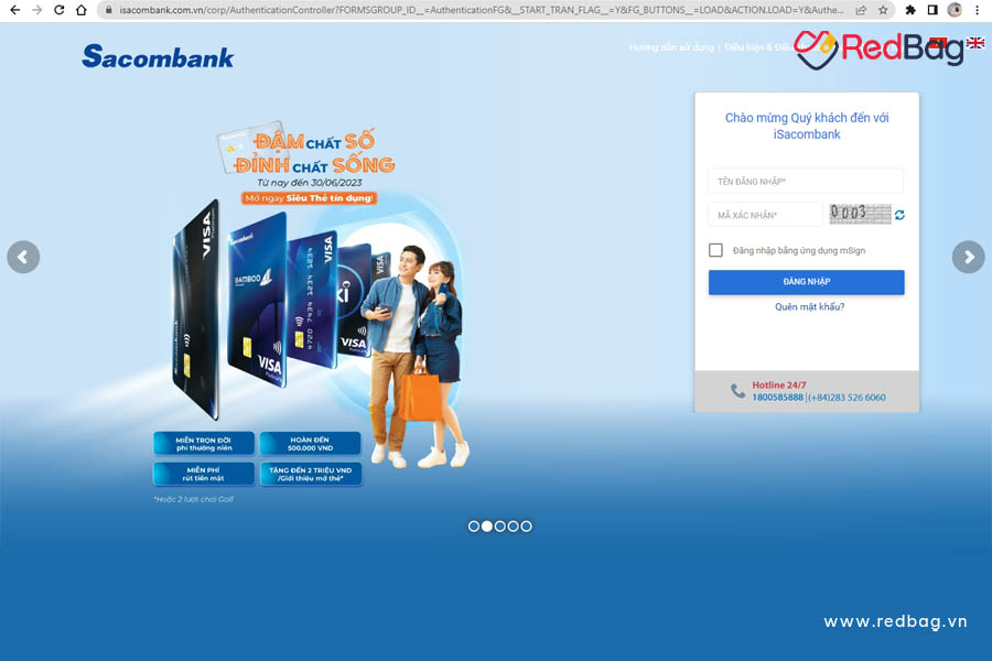 cách đăng ký sacombank mbanking