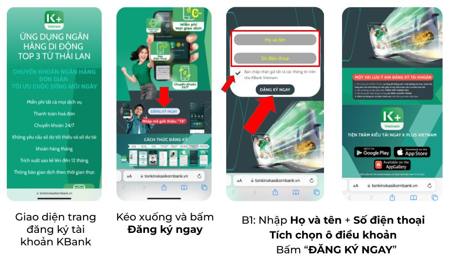 cách mở tài khoản ngân hàng kbank