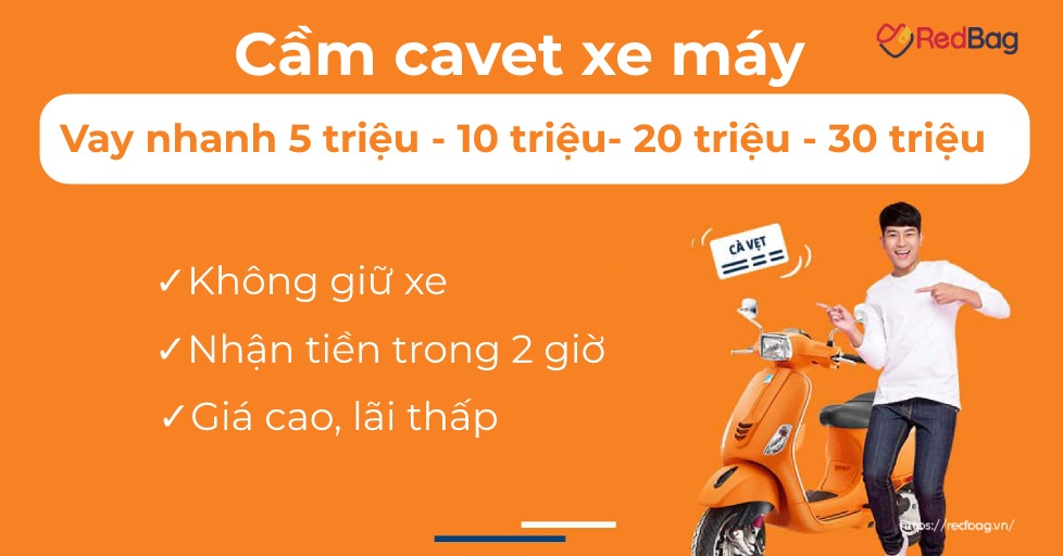 cầm cavet xe máy