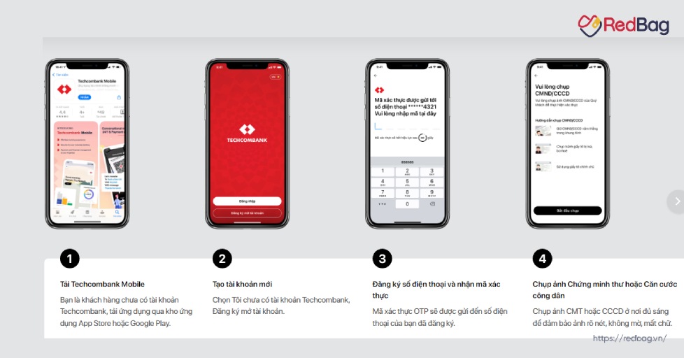 cách đăng ký tài khoản app techcombank mobile