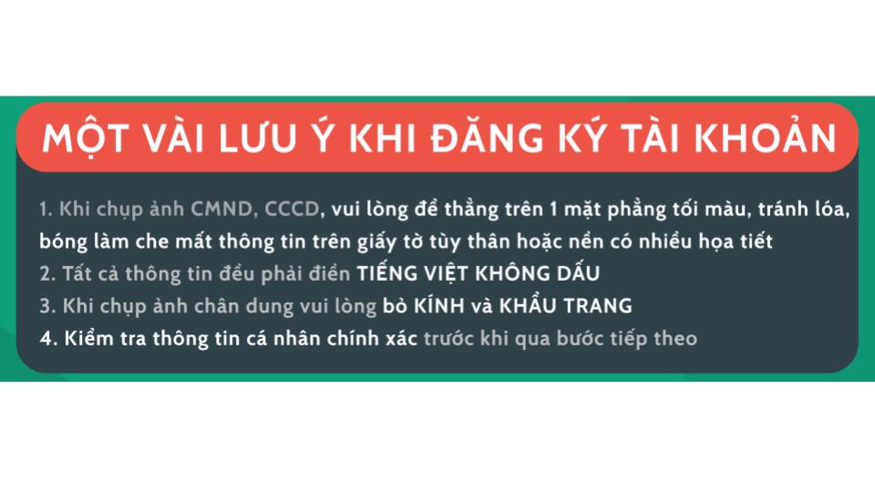 lưu ý khi lập tài khoản kbank