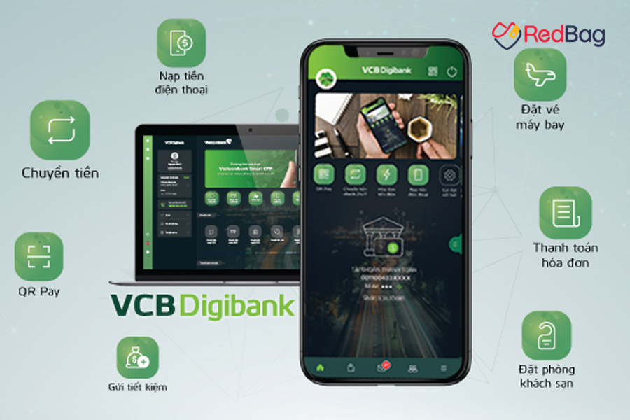 trải nghiệm dịch vụ ngân hàng số vcb digibank