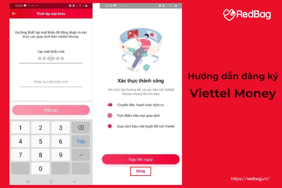 tạo mật khẩu Viettel Money