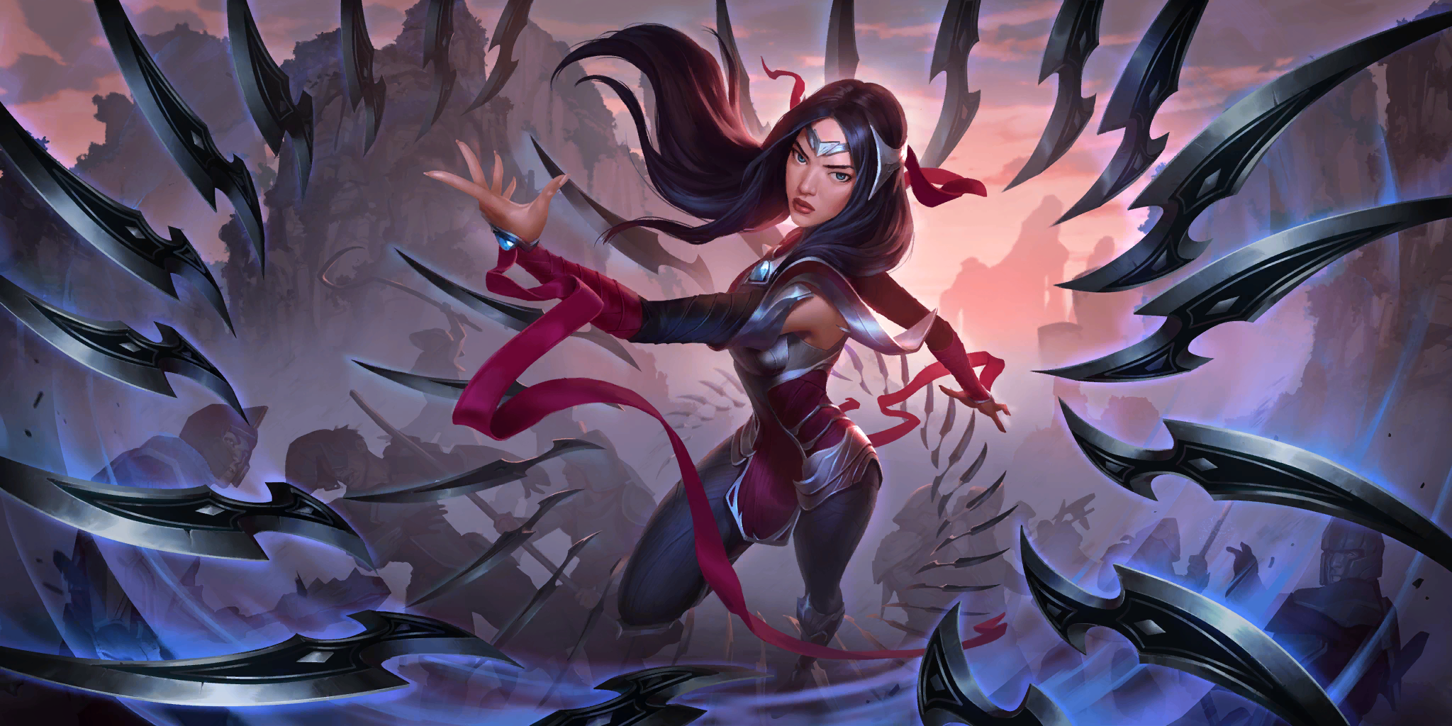 Irelia level two, Legends of Runeterra card art