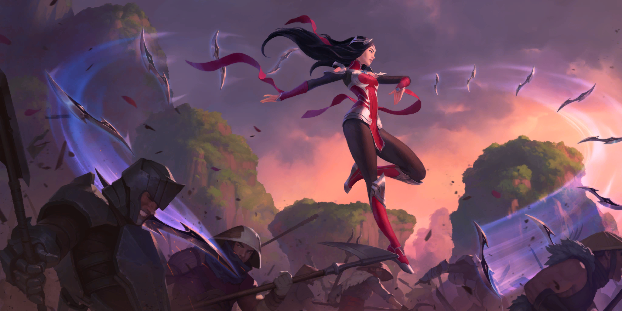 Irelia level one, Legends of Runeterra card art