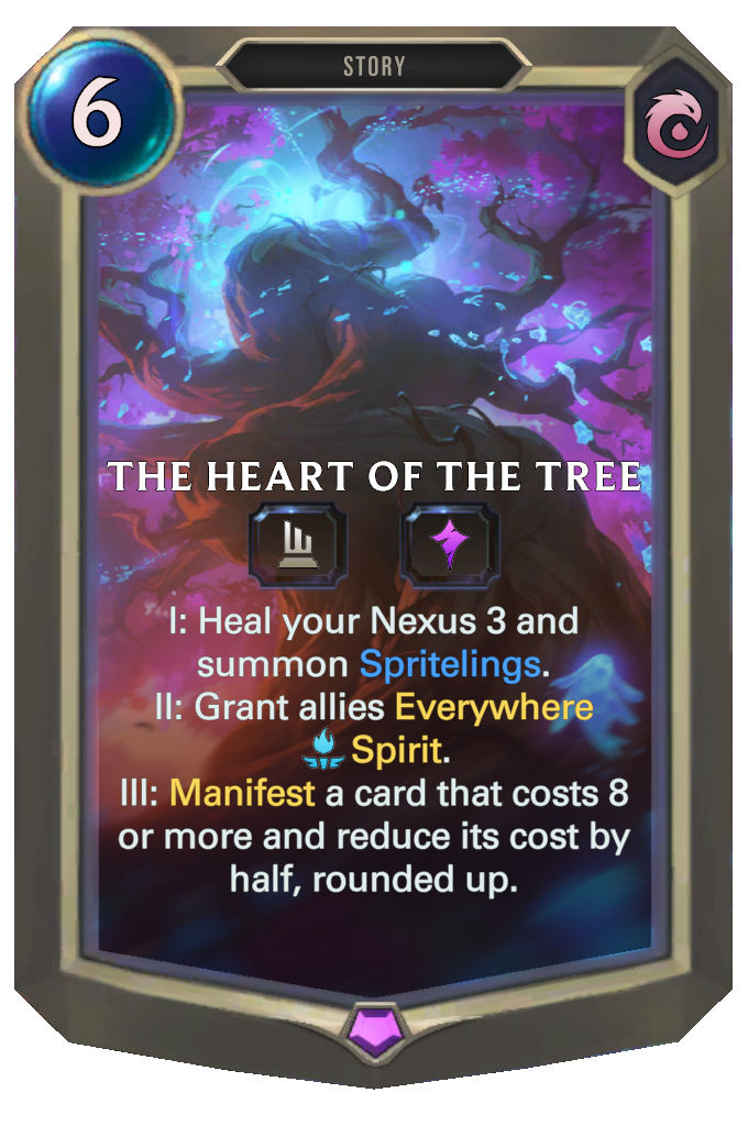 <a href="https://runegrove.com/database/legends-of-runeterra/cards/09IO058" class="rg-link" target="_top">The Heart of the Tree</a>, stage III, where the sprites are sent on to their dreamers.