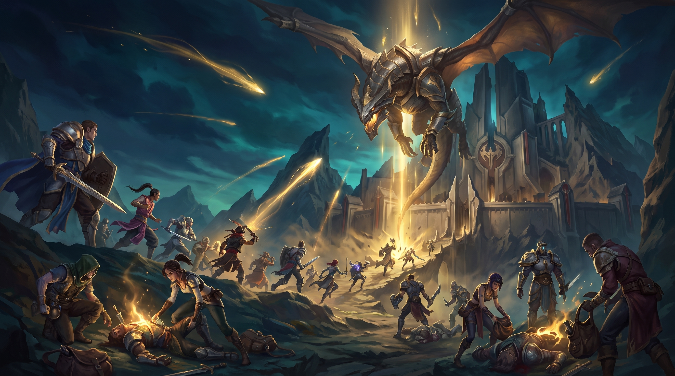A 20-Player Dragon Raid Is Landing in a World Where Other Players Can Loot Your Corpse on the Way In