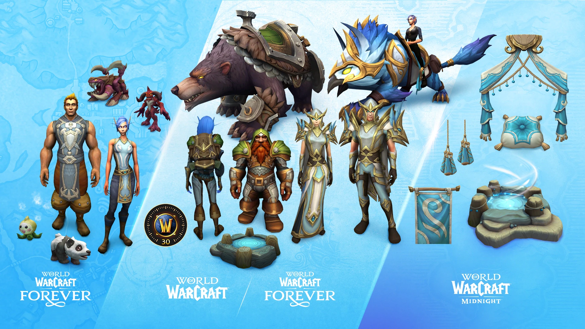 Official art from Blizzard's 'The World of Warcraft: Forever Beta Now Live' announcement (Blizzard Entertainment)