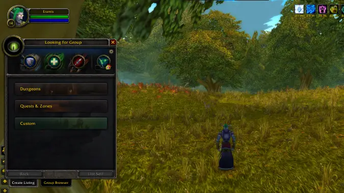 LFG tool in WoW Classic