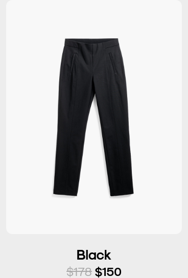 Women's Kinetic Pintuck Pant in Black