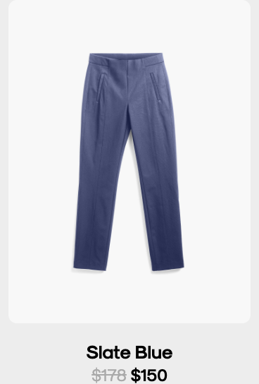 Women's Kinetic Pintuck Pant in Slate Blue