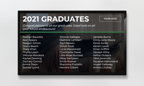 Announcement Graduates Text