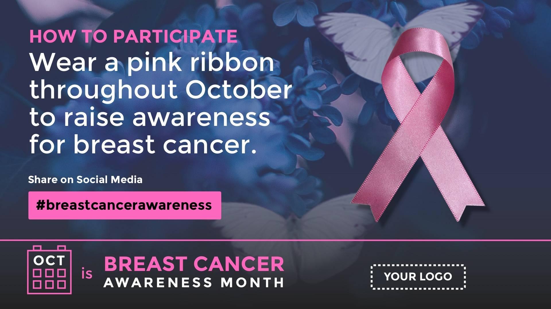 Breast Cancer Awareness Month Digital Signage Template