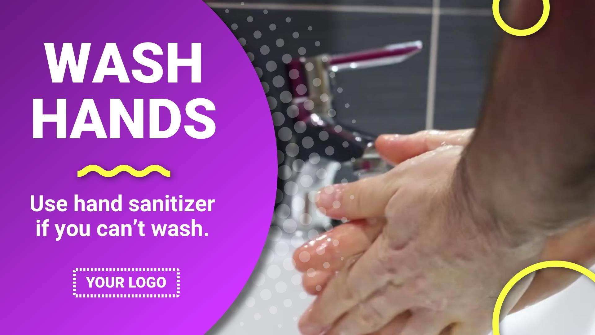 Wash Your Hands Digital Signage Template