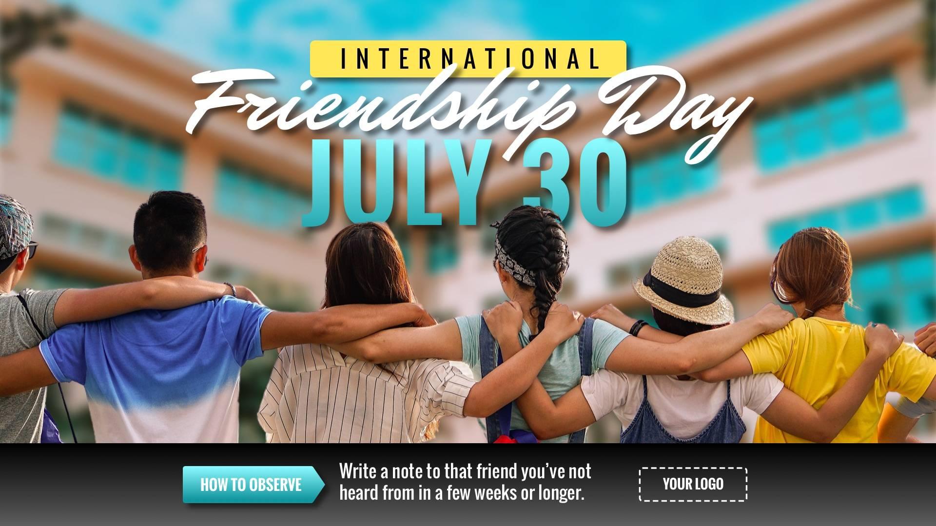 International Friendship Day Digital Signage Template