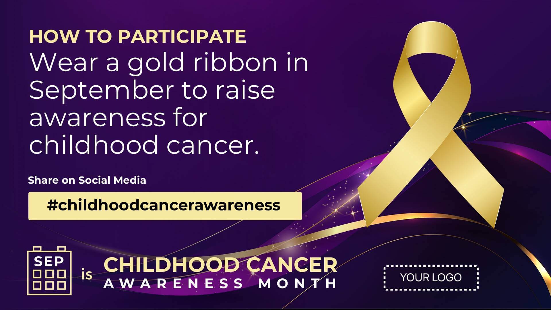 Childhood Cancer Awareness Month Digital Signage Template