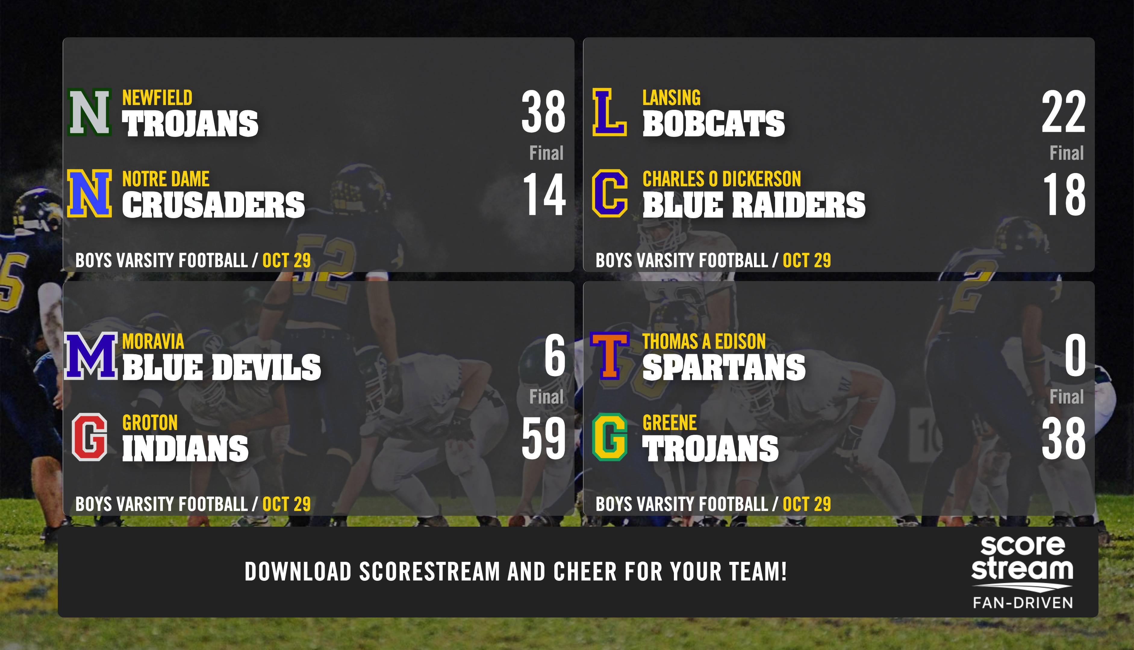 High School Sports Scores from Scorestream Digital Signage Template