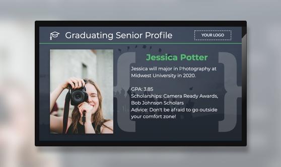 Announcement Graduating Senior Profile