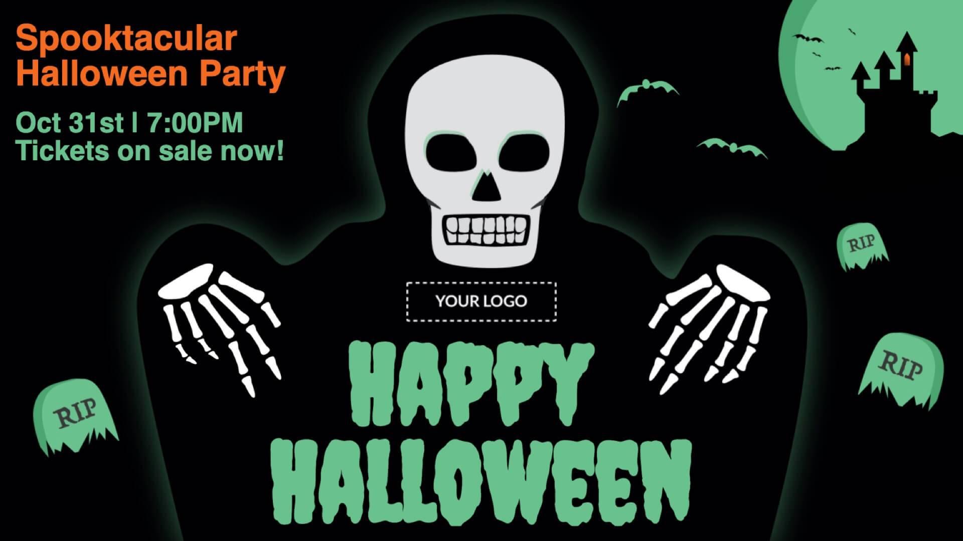 Holiday Halloween Party Digital Signage Template