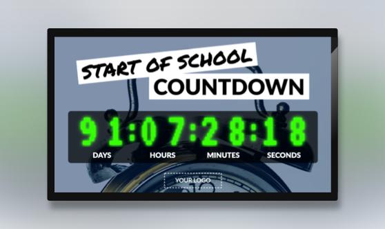 Start of School Countdown