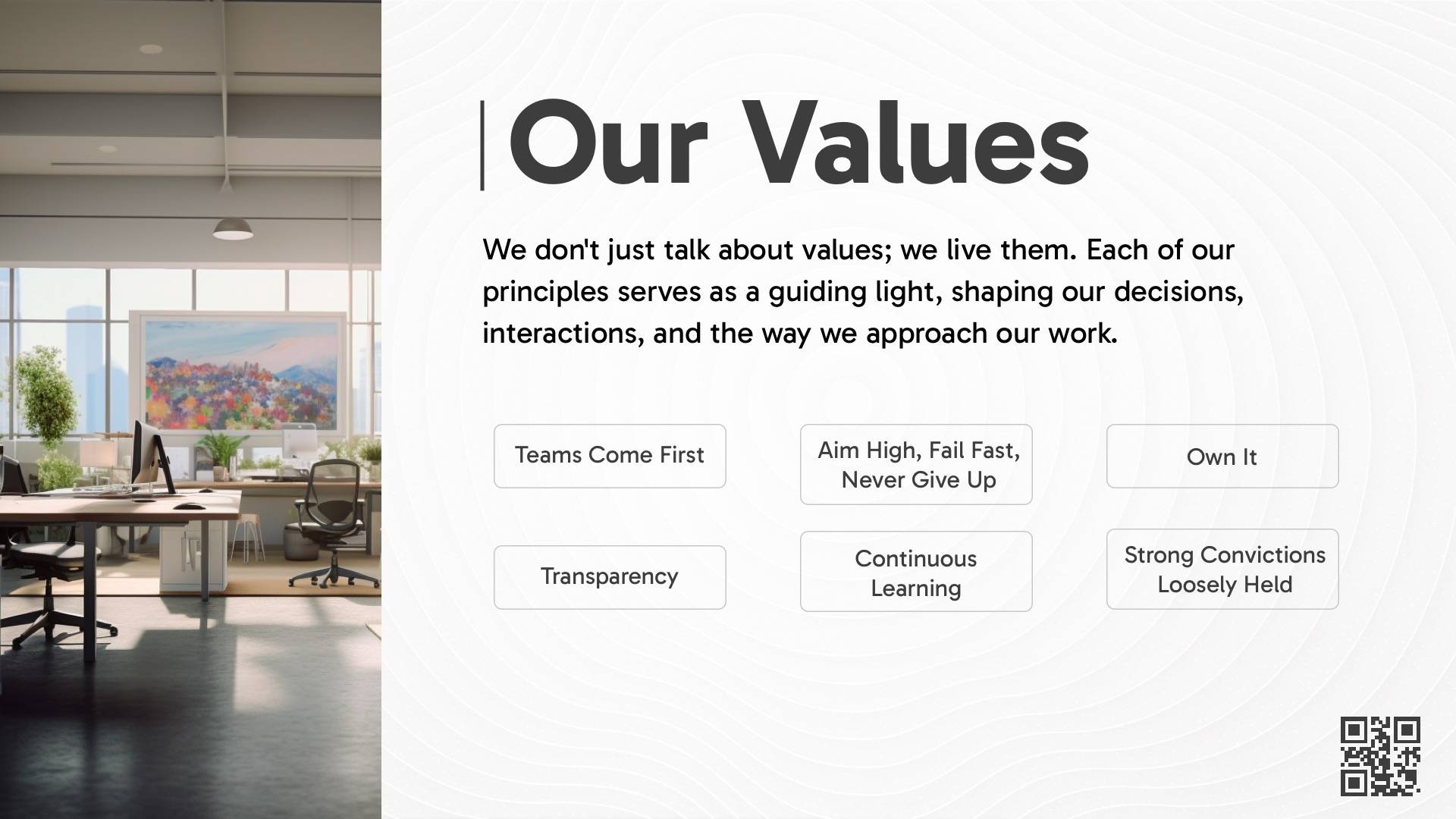 Organizational Values Digital Signage Template