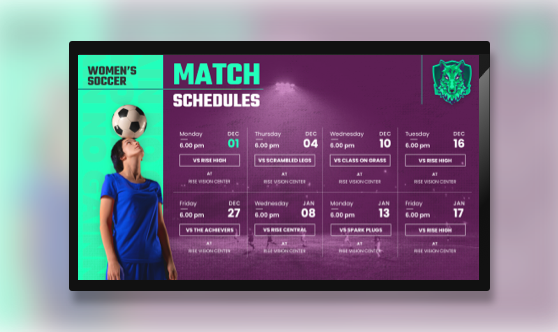 Calendar - Sports Schedule w/ Location