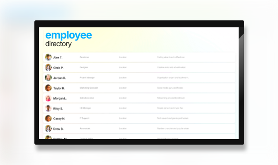 List Directory Row