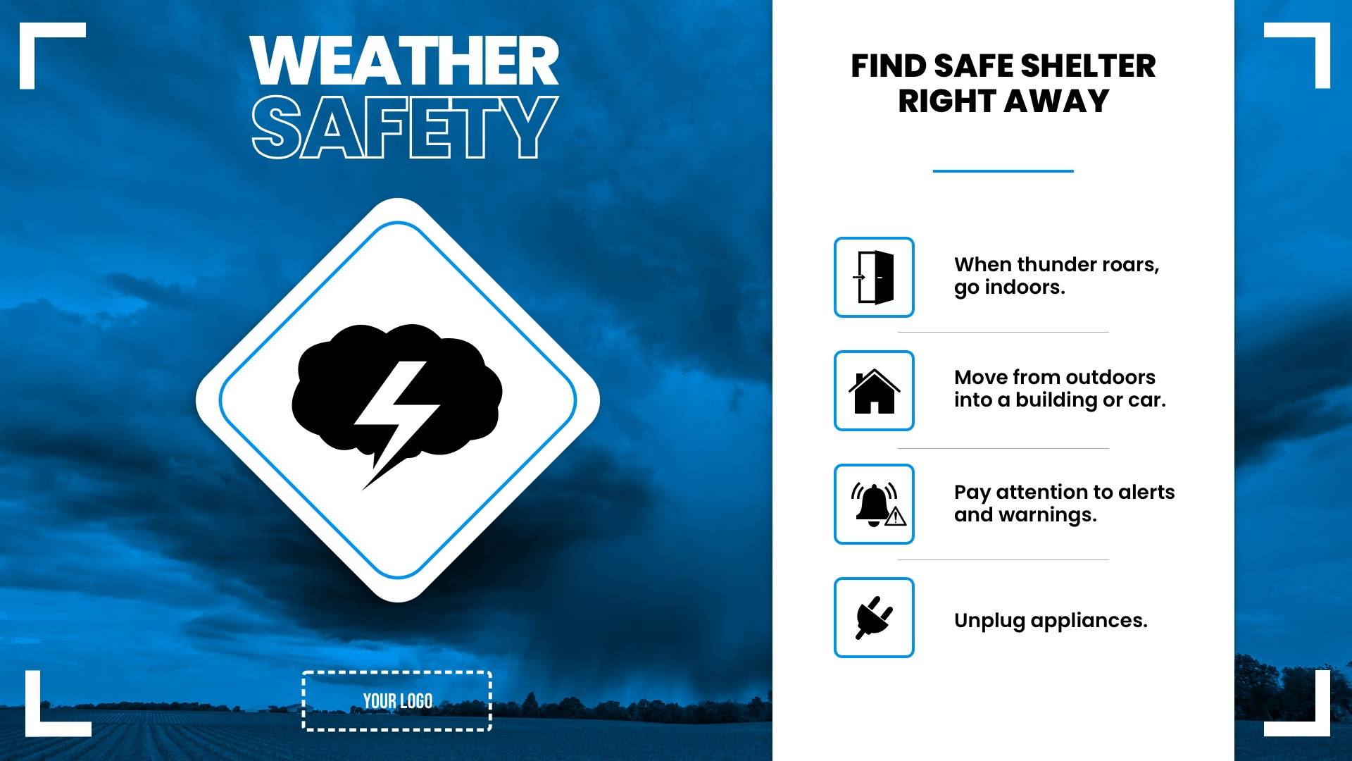 School Safety - Severe Weather Digital Signage Template