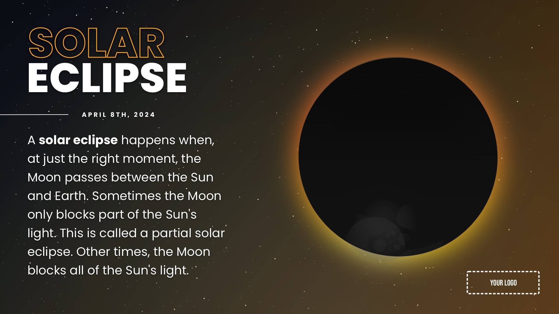 Solar Eclipse Digital Signage Template