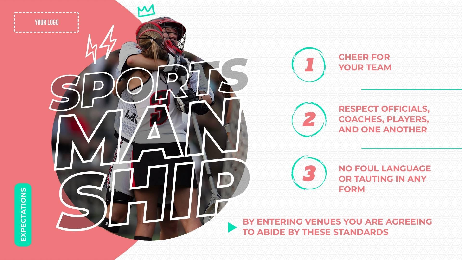 Sportsmanship Rules Digital Signage Template