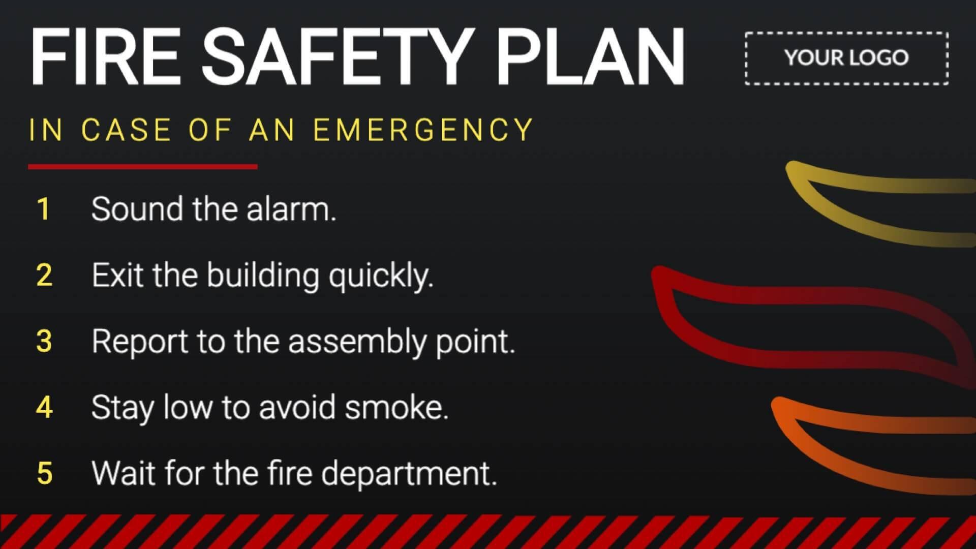 Campaign Fire Safety Digital Signage Template