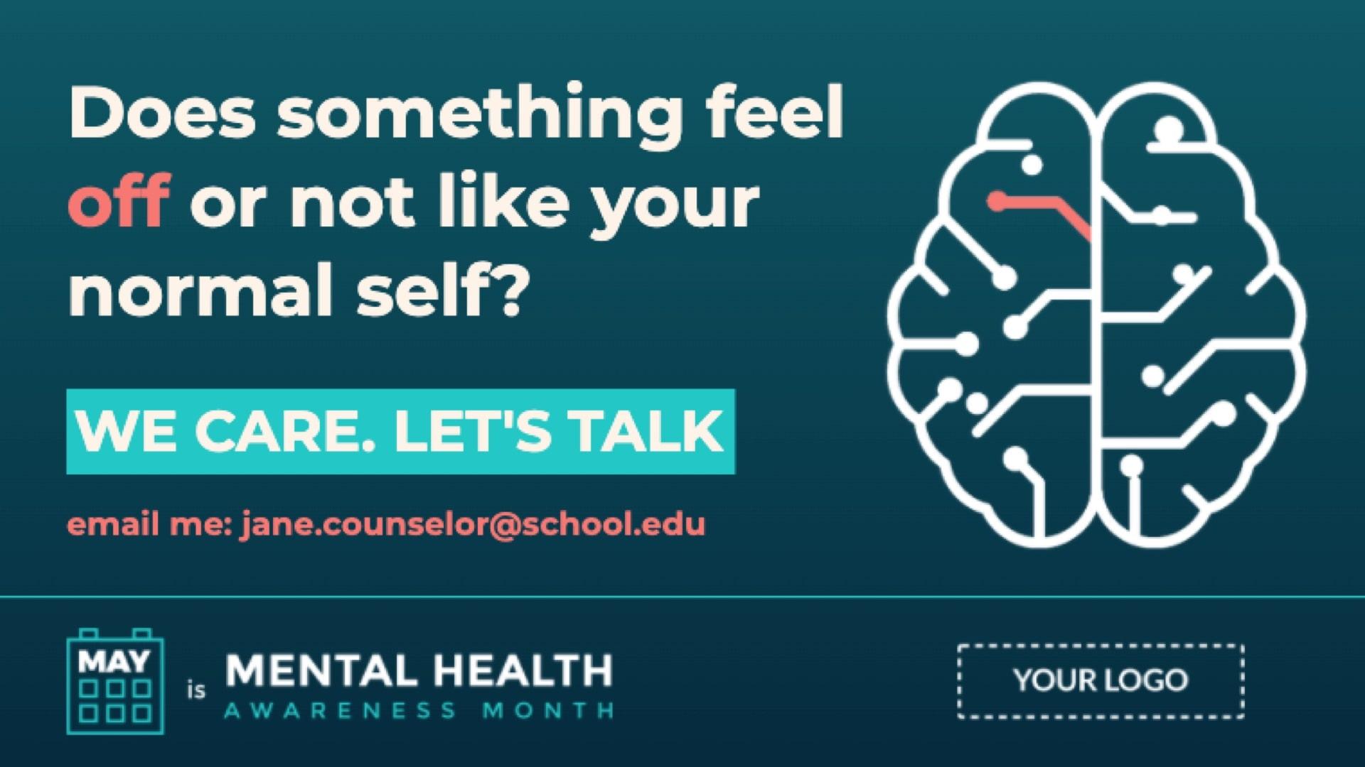 Campaign Mental Health Awareness Month Digital Signage Template