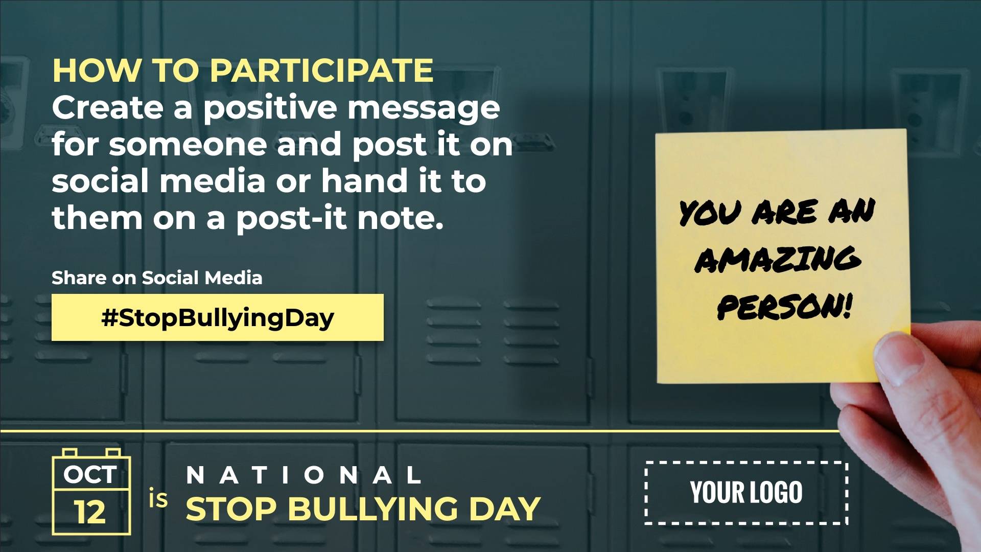 Stop Bullying Day Digital Signage Template
