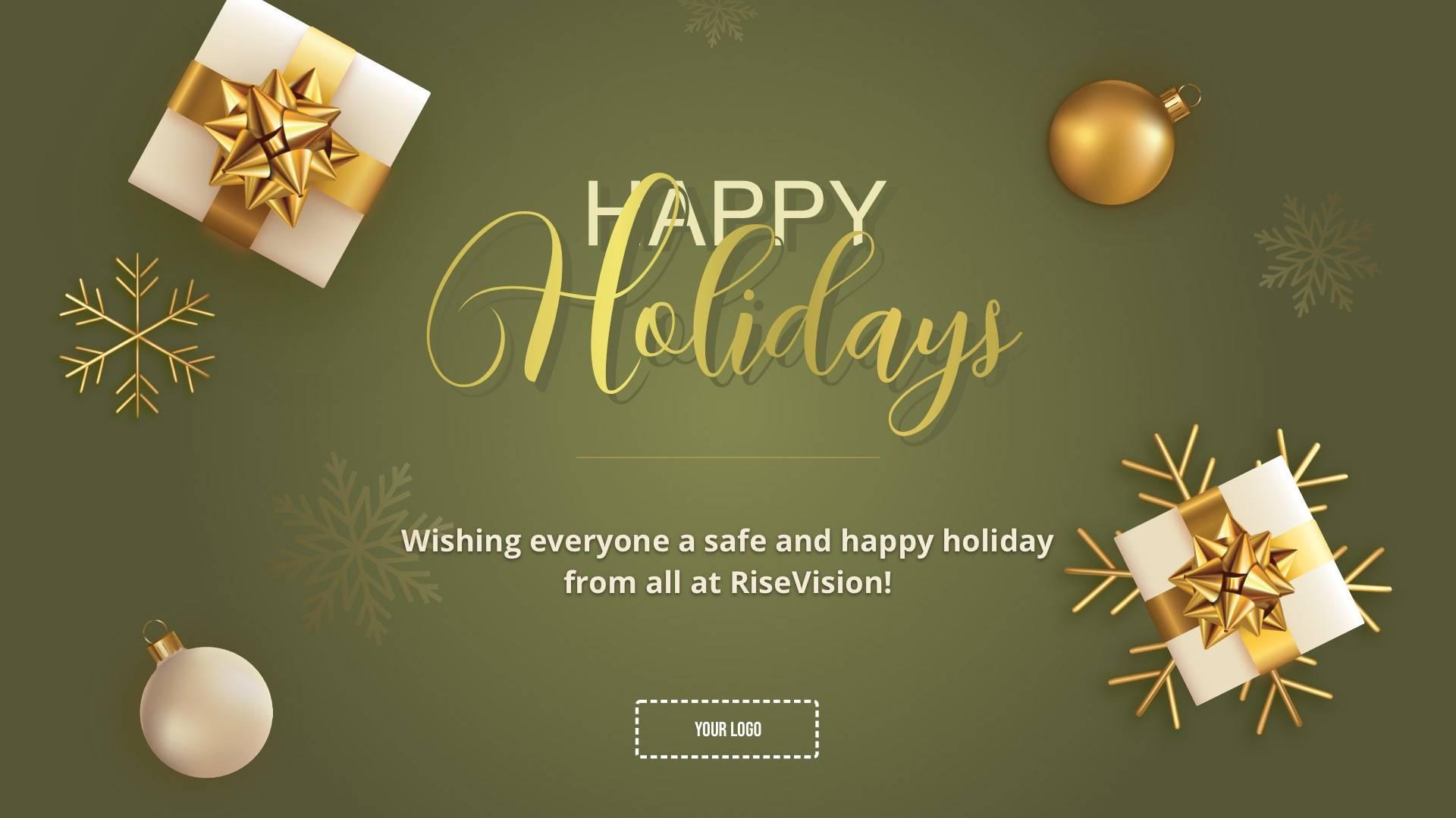 Holiday Greeting Digital Signage Template