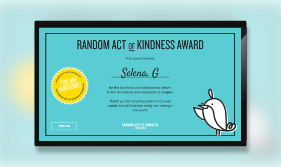 Random Act of Kindness Certificate