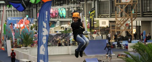 Indoor zipline evenement