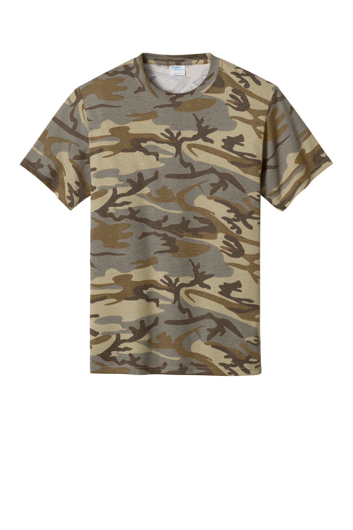 Port & Company Core Cotton Camo Tee. PC54C. Front