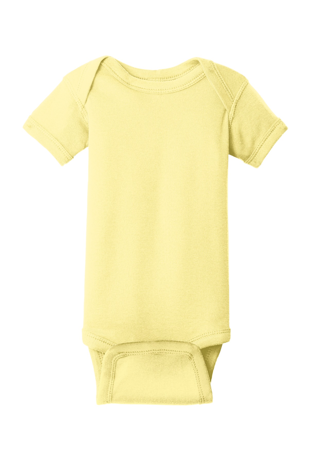 Rabbit Skins Infant Short Sleeve Baby Rib Bodysuit. RS4400. Front
