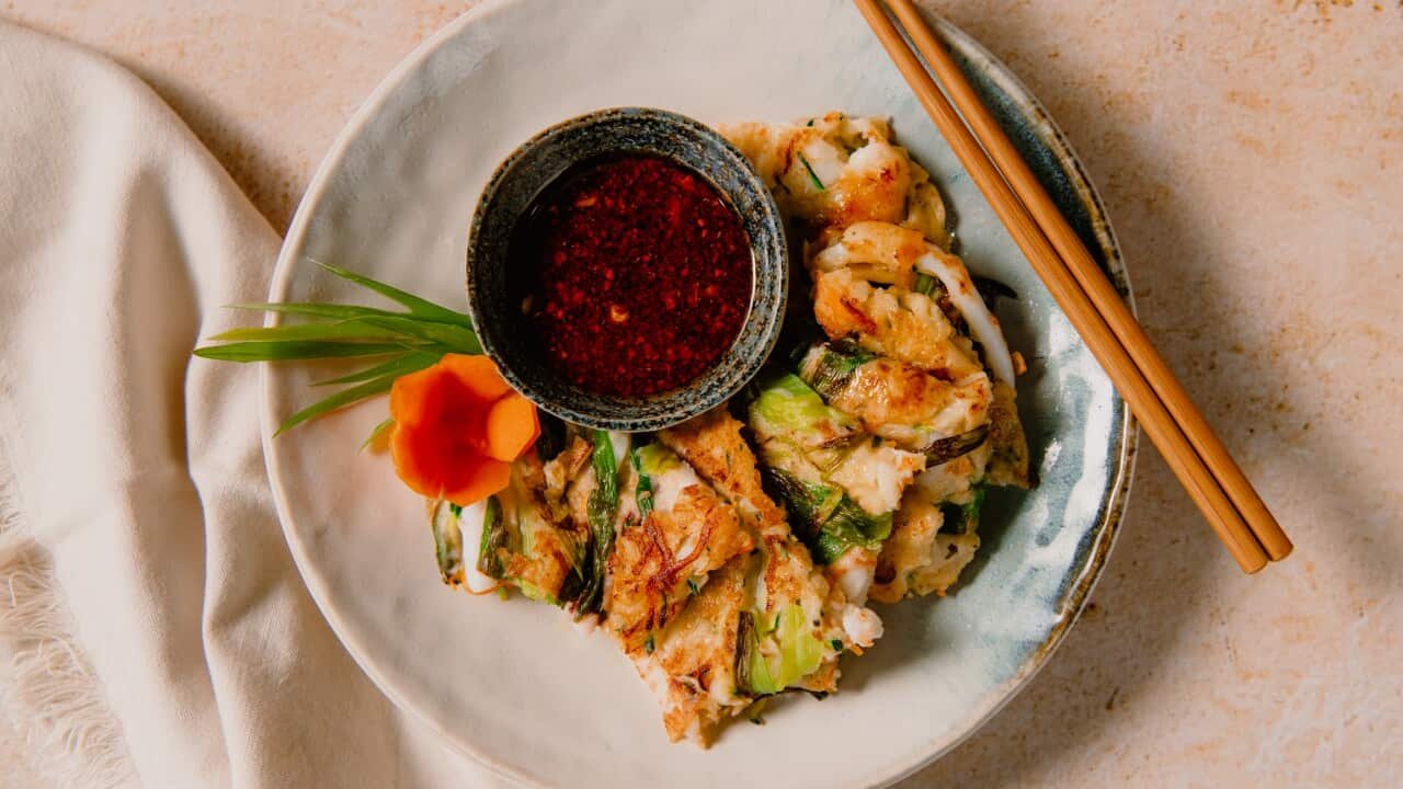 Squid and Prawn Pajeon