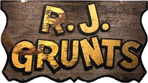 rj grunts wood sign