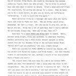 Page 3 of the second Robin Johnson profile from the second set of pages from the UK Press Kit. Text: 3. admires her. I have trouble with authority figures, too, which means anybody with the upper hand--my principal, my mother, my teachers." But of director Allan Moyle, who might be considered the supreme authority figure, Robin has only priase: "We're alike in certain ways and that made it easier to relate. Allan's absolutely brilliant for inspiration, for giving you energy for a scene. When he wants you to do a scene better, he gets you to think, not bullying or intimidating. I want to work with him again." Robin perceives Nicky as a teenager who masks what she really feels and tried to "make her real. She was bitter about being abandoned. Her Dad's a loser. All she can do is pity him, not be mad at him now. Nicky has a lot of gutsiness that I really admired. Her philosophy always was, 'When you're mad, show it'." Gutsiness is a trait Robin and Nicky have in common. Robin, besides being bright, witty and talented, is seemingly fearless, whether performing atop a 42nd Street theater marquee or being dunked into the icy December brine of the polluted Hudson River. "Nerves don't get you anywhere," she says, simply enough. Robin was coached for TIMES SQUARE by veteran Sue Seaton, who has worked with Katharine Hepburn and Gilda Radner. But that throaty timbre is unmistakably her own, perhaps a result of her ever-present Kools ("Kools are cool"). The closest Robin had ever been to a movie set before TIMES SQUARE was when "The Wanderers" shot a scene down the block in her neighborhood. Now, the world of movies is opening for her. "Let me tell you about this movie business," she says seriously. "There's no right for anyone to get an attitude just because so many people are aware of your job. What I say is, it's entertainment and it's a job.