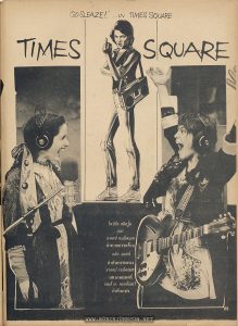 Page 63 of a movie magazine from Thailand with article about TIMES SQAURE (1980)