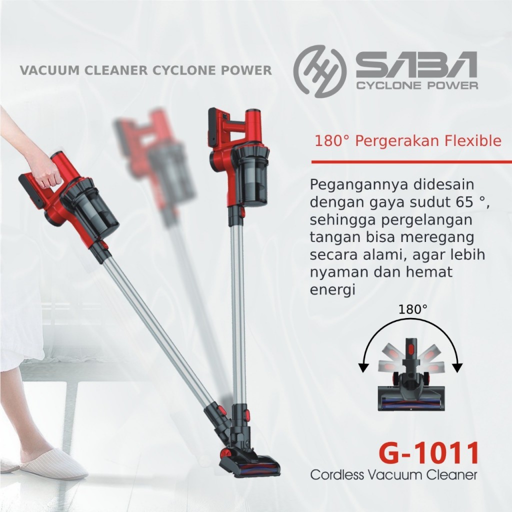 Saba Smart Living Cordless Vacuum Cleaner Cyclone Power G-1011 Premium