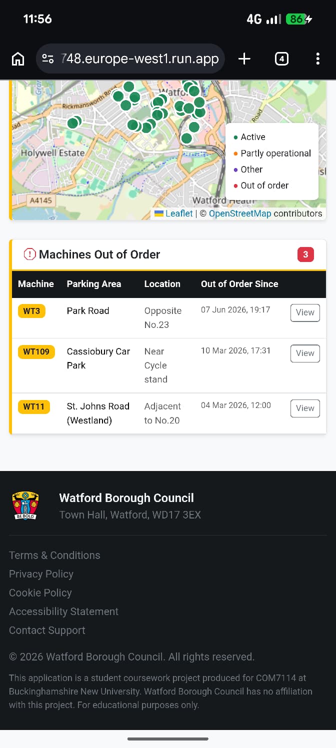 Mobile – Dashboard bottom (Traffic Warden)