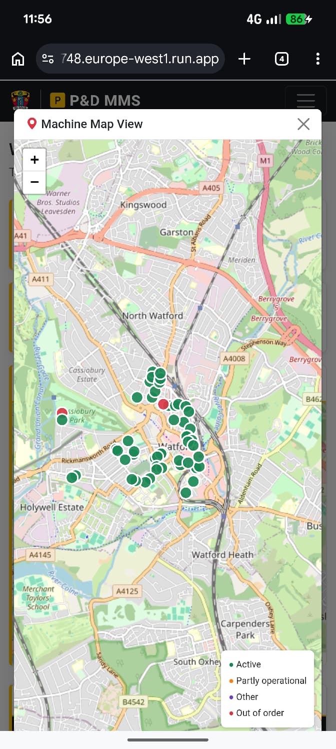 Mobile – Map expanded